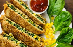 Spinach Corn Sandwich Recipe